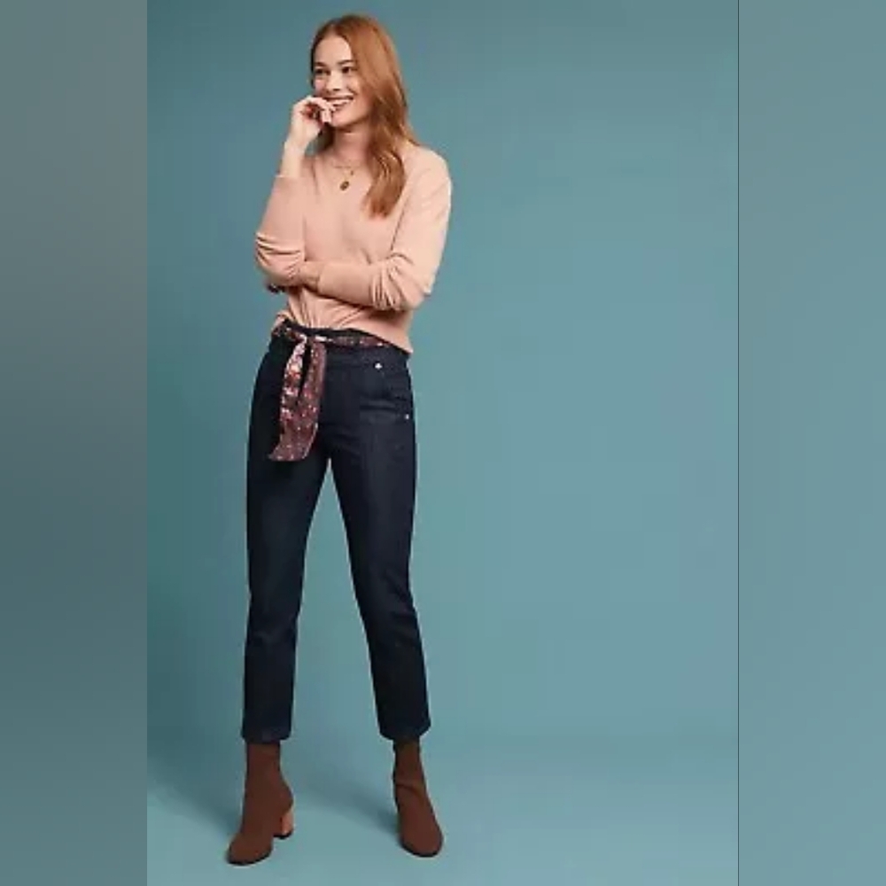 ANTHROPOLOGIE Pilcro and the Letterpress-High Rise Slim Straight Jeans